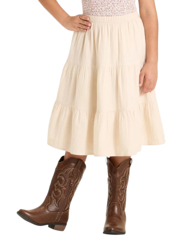 Image for Kids Girl's Plain Skirt,Light Beige