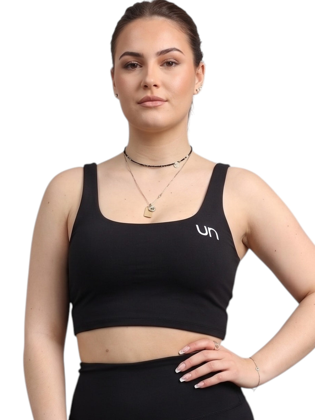 Women's Sports Cropped Top,Black