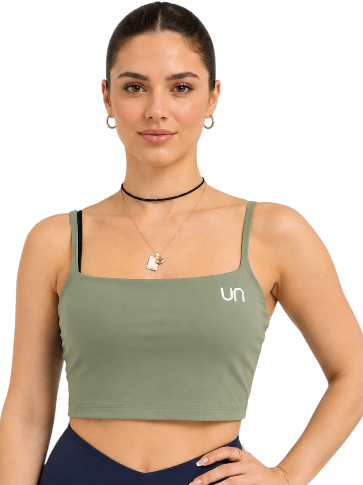 Women's Sports Cropped Top,Olive