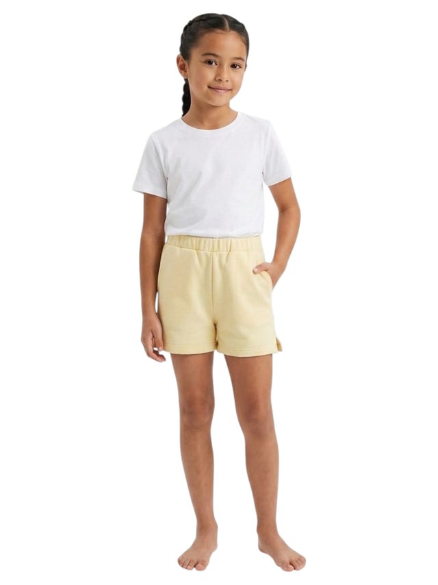 Image for Kids Girl's Plain Solid Short,Yellow