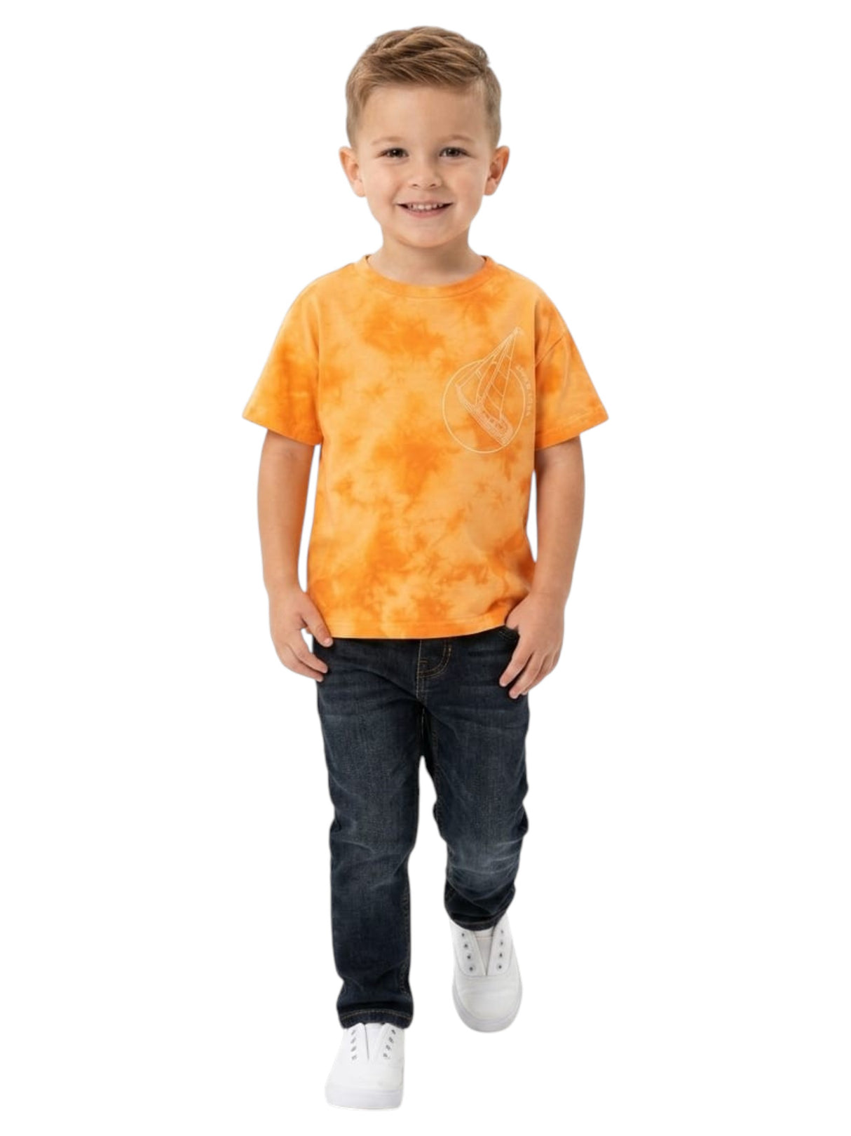 Image for Kids Boy's Printed Top,Orange