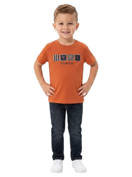 Image for Kids Boy's Printed Top,Dark Orange