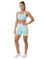 Image for Women's Brand Logo Printed Short Legging,Light Blue