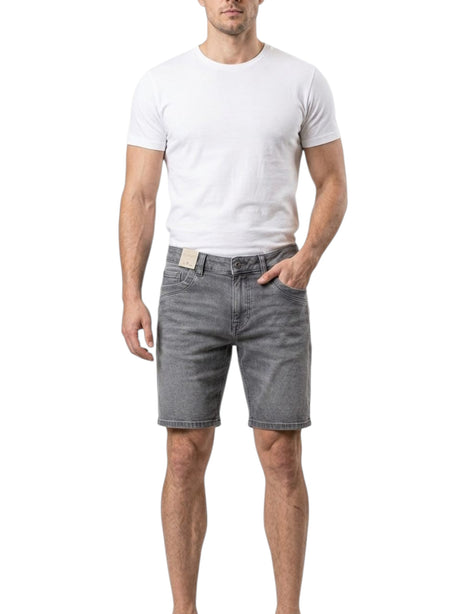 Image for Men's Plain Solid Jeans Short,Grey