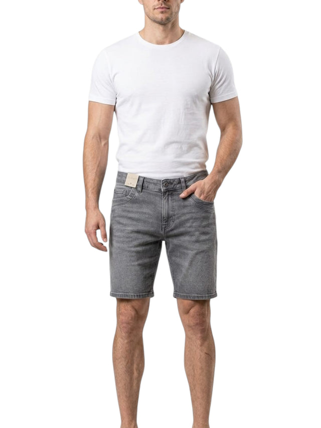 Image for Men's Plain Solid Jeans Short,Grey