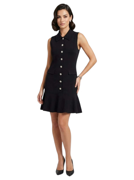 Image for Women's Plain Solid Dress,Black