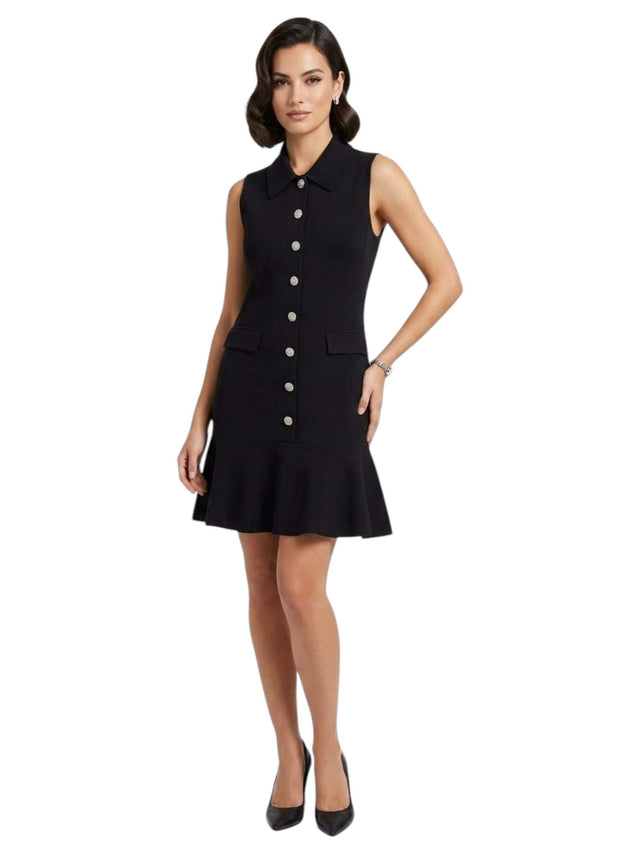Image for Women's Plain Solid Dress,Black
