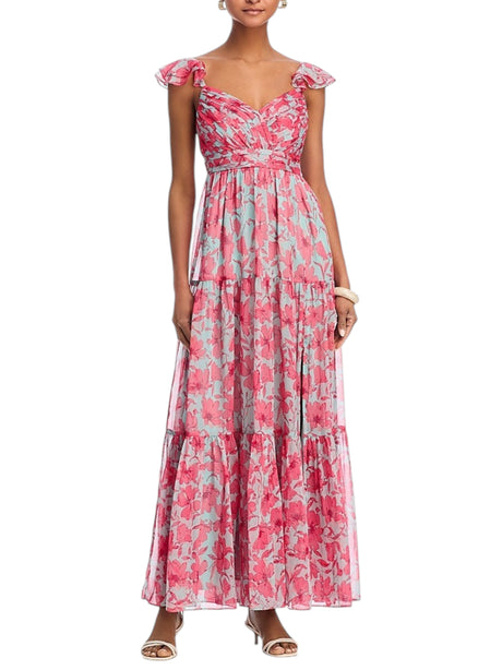 Image for Women's Ruffled Floral Printed Dress,Multi