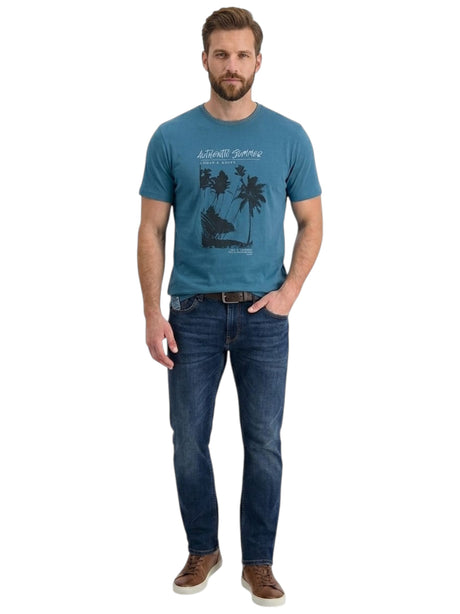 Image for Men's Printed Top,Navy