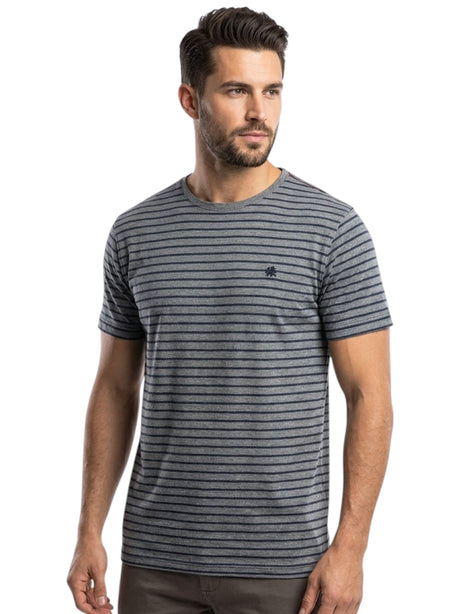 Image for Men's Striped Top,Navy/Grey