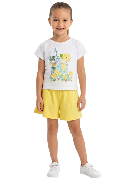Image for Kids Girl's Printed Set 2Pieces,White/Yellow