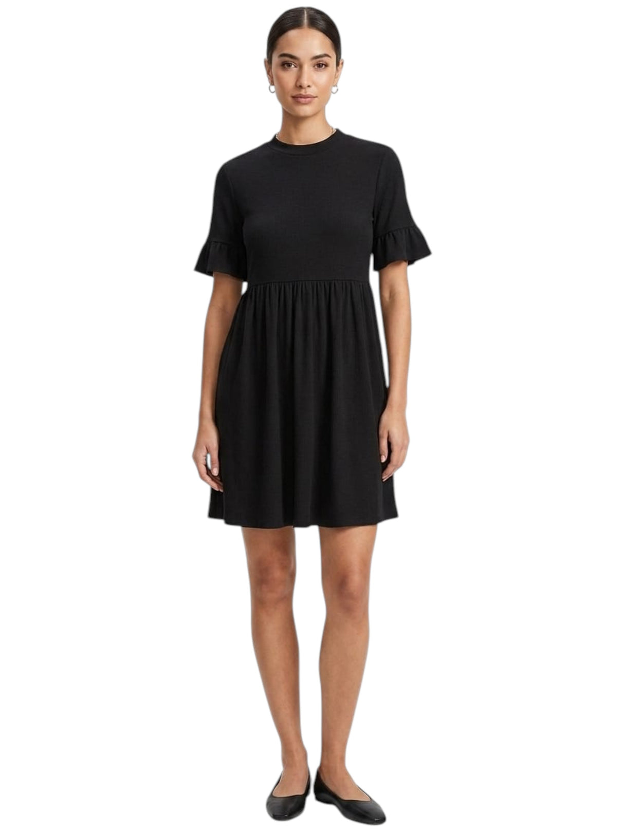Image for Women's Plain Solid Dress,Black