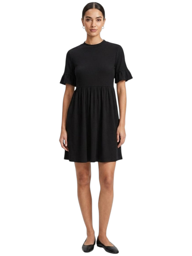Image for Women's Plain Solid Dress,Black