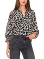 Image for Women's Printed Top,Black/White