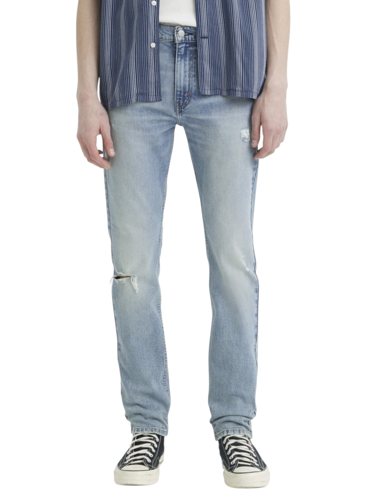 Image for Men's Ripped Washed Jeans,Light Blue