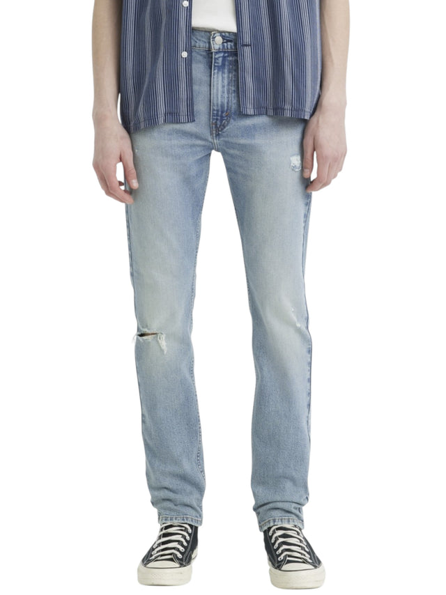 Image for Men's Ripped Washed Jeans,Light Blue