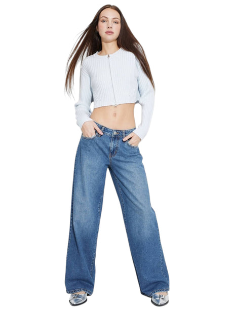 Image for Women's Plain Solid Jeans,Blue