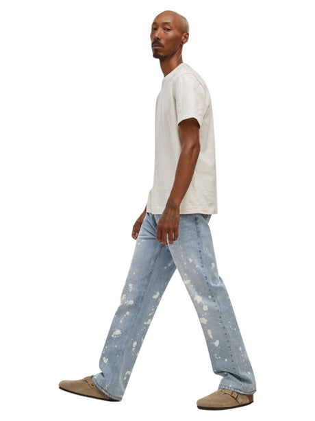 Image for Men's Printed Jeans,Light Blue