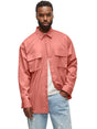 Image for Men's Plain Solid Dress Shirt,Coral