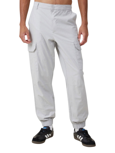 Image for Men's Plain Solid Cargo Pant,Light Grey