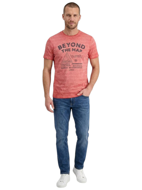 Image for Men's Printed Top,Light Red