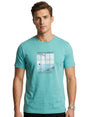 Image for Men's Printed Top,Turquoise