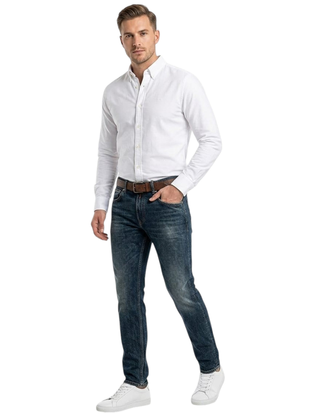 Image for Men's Washed Jeans,Navy