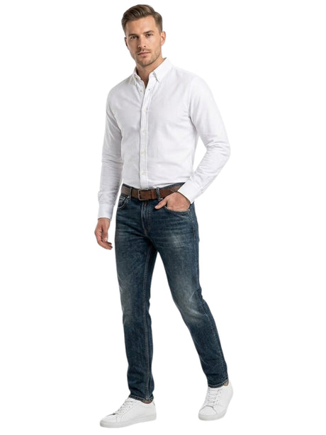 Image for Men's Washed Jeans,Navy