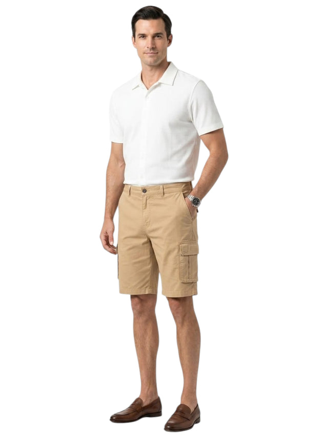 Image for Men's Plain Solid Cargo Short,Beige