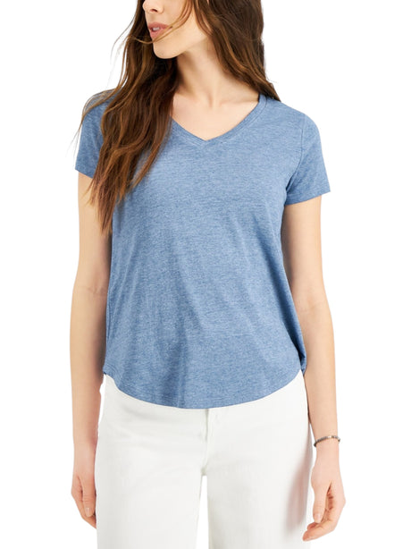 Image for Women's Plain Solid Top,Light Navy