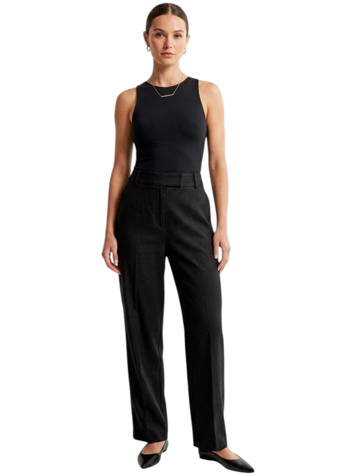 Image for Women's Plain Solid Classic Pant,Black