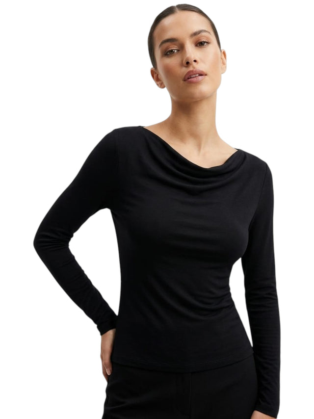 Image for Women's Plain Solid Top,Black