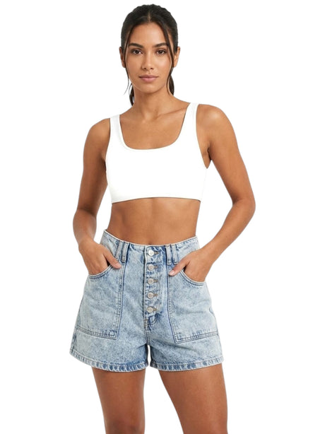 Image for Women's Plain Solid Short,Light Blue