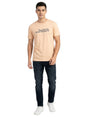 Image for Men's Printed Top,Pastel Orange
