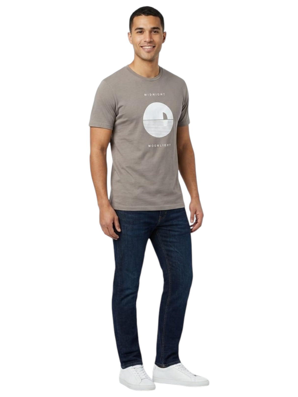 Image for Men's Printed Top,Dusty Brown
