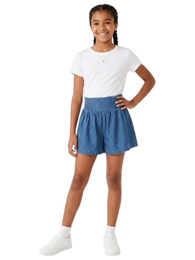 Image for Kids Girl's Plain Solid Short,Dusty Blue
