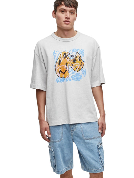 Image for Men's Printed Top,Light Grey