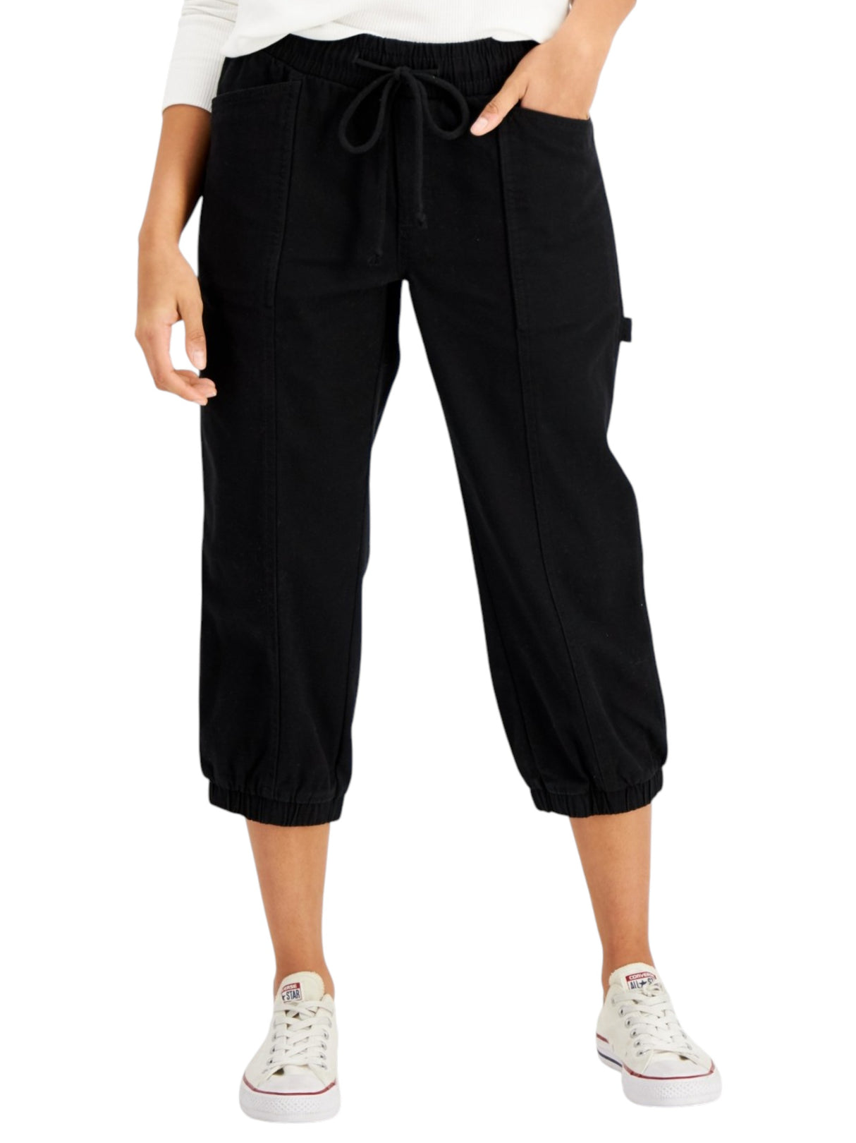 Image for Women's Plain Capri Pant,Black