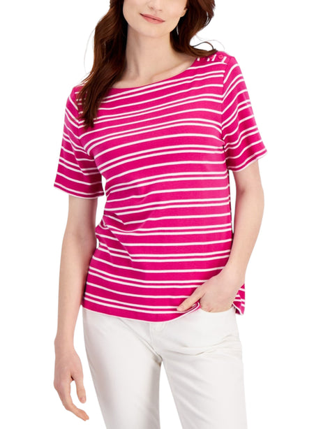 Image for Women's Striped Top,Fauchsia