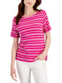 Image for Women's Striped Top,Fauchsia