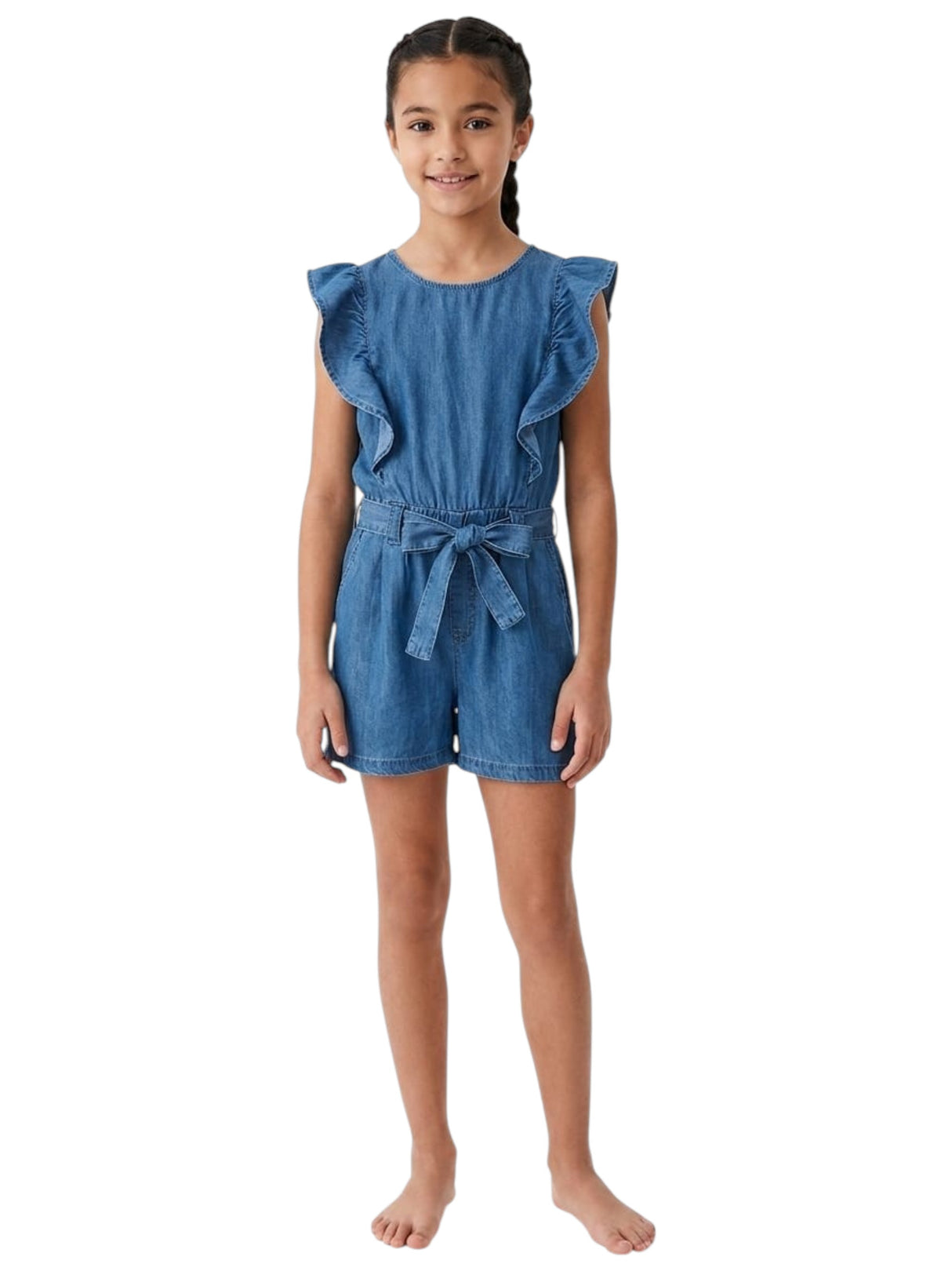 Image for Kids Girl's Plain Solid Jumpsuit,Blue
