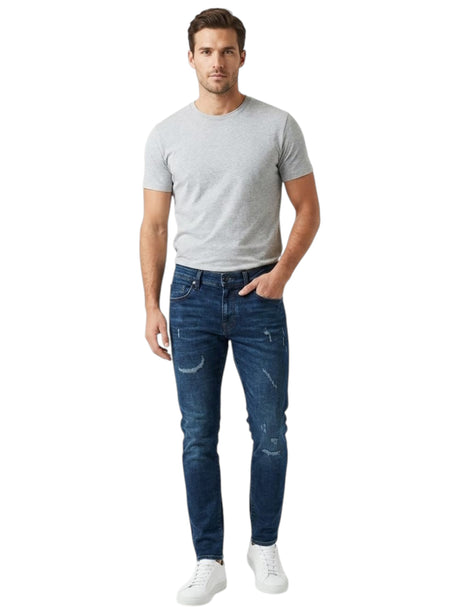 Image for Men's Washed Jeans,Navy