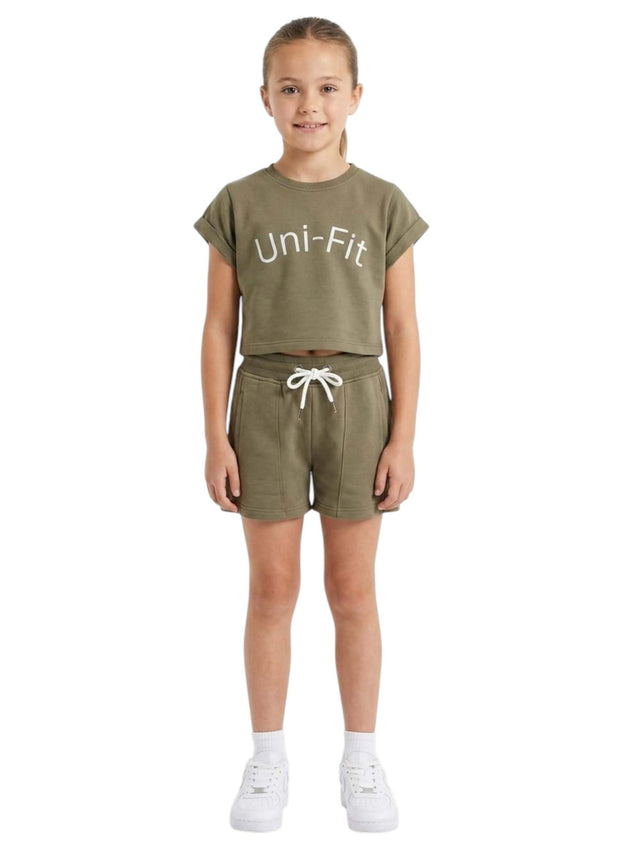 Image for Kids Girl's Printed Set Top&Short,Olive