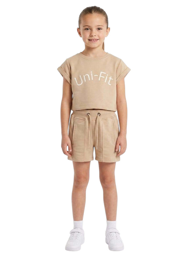 Image for Kids Girl's Printed Set Top&Short,Beige