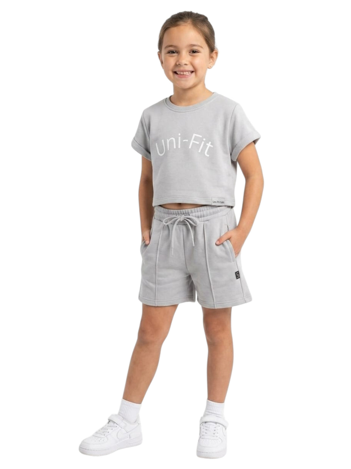 Image for Kids Girl's Printed Set Top&Short,Grey