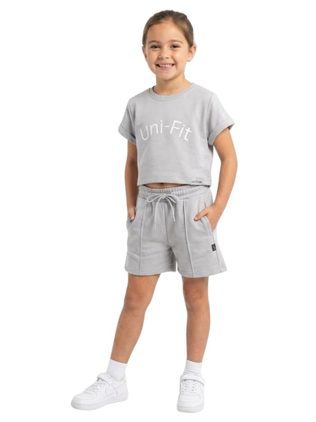 Image for Kids Girl's Printed Set Top&Short,Grey
