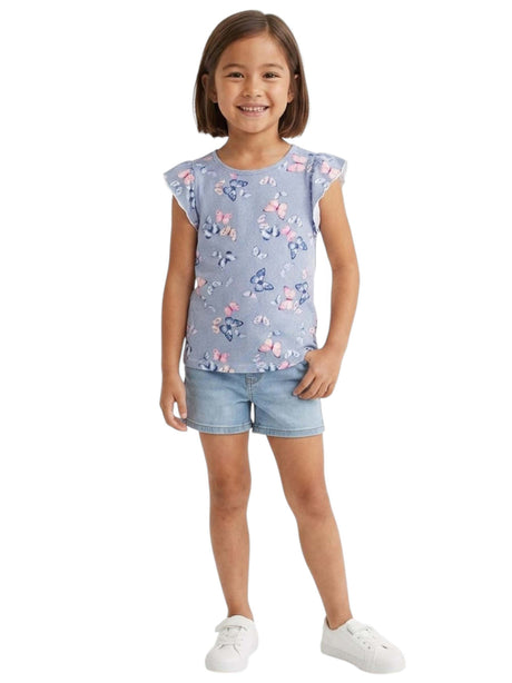 Image for Kids Girls Butterfly Printed Top,Multi