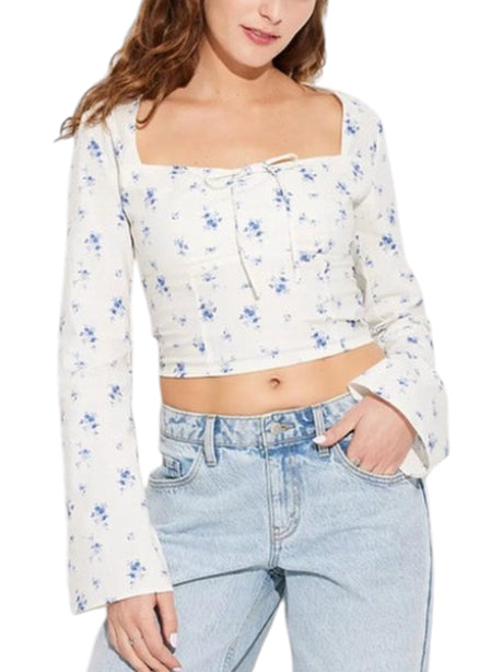 Image for Women's Printed Top,White