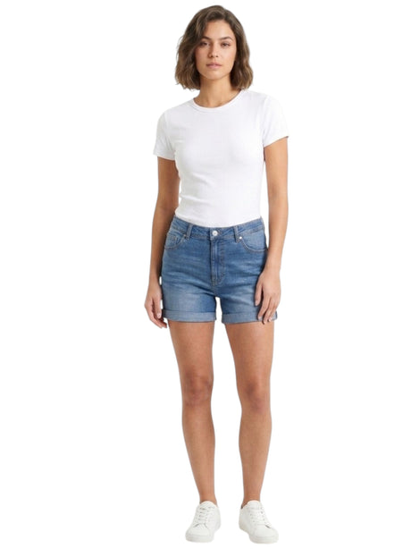 Image for Women's Washed Jeans Short,Dark Blue