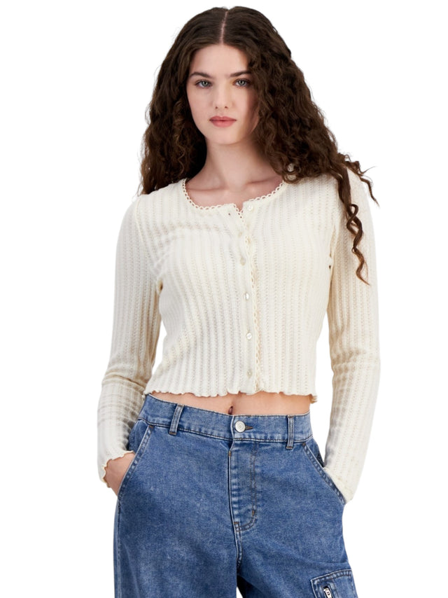 Image for Women's Open Knitted Top Cardigan,Light Beige